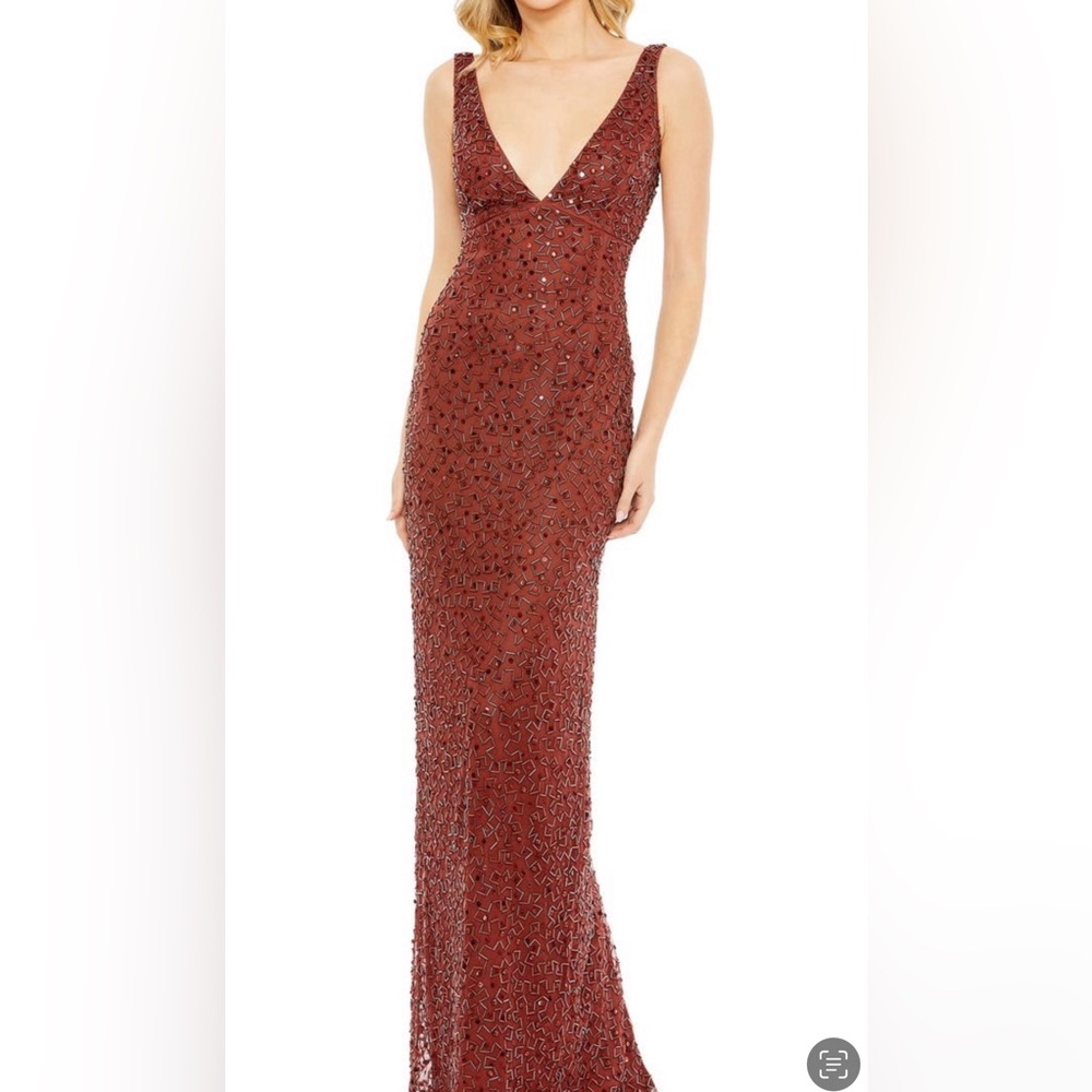 Mac Duggal Sequin Gown Red Size 12